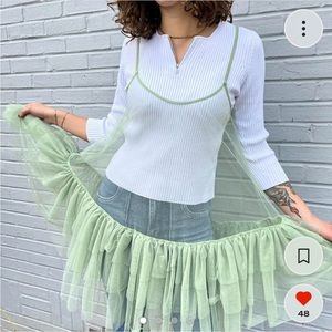 Free People Push Send Mini Slip Dress